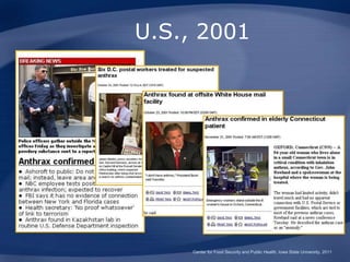 U.S., 2001
Center for Food Security and Public Health, Iowa State University, 2011
 