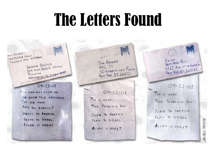 anthrax attacks anthrax letter