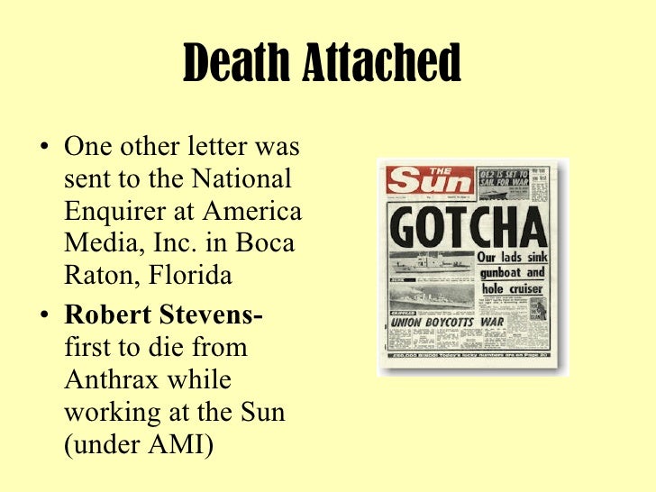 anthrax attacks anthrax letter