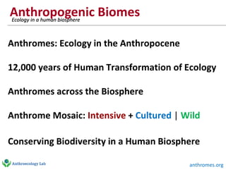 Anthropogenic Biomes for education (10/21/2022) | PPTX