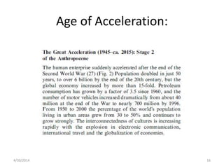 Age of Acceleration:
4/30/2014 16
 