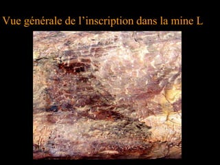 Vue générale de l’inscription dans la mine L
 