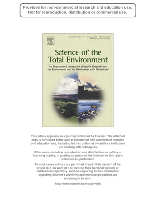 This article appeared in a journal published by Elsevier. The attached
copy is furnished to the author for internal non-commercial research
and education use, including for instruction at the authors institution
and sharing with colleagues.
Other uses, including reproduction and distribution, or selling or
licensing copies, or posting to personal, institutional or third party
websites are prohibited.
In most cases authors are permitted to post their version of the
article (e.g. in Word or Tex form) to their personal website or
institutional repository. Authors requiring further information
regarding Elsevier’s archiving and manuscript policies are
encouraged to visit:
http://www.elsevier.com/copyright
 