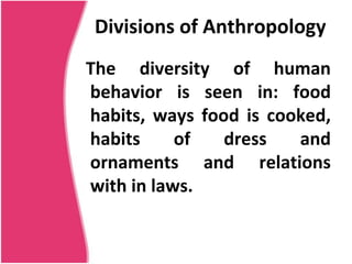 Anthropological Foundations