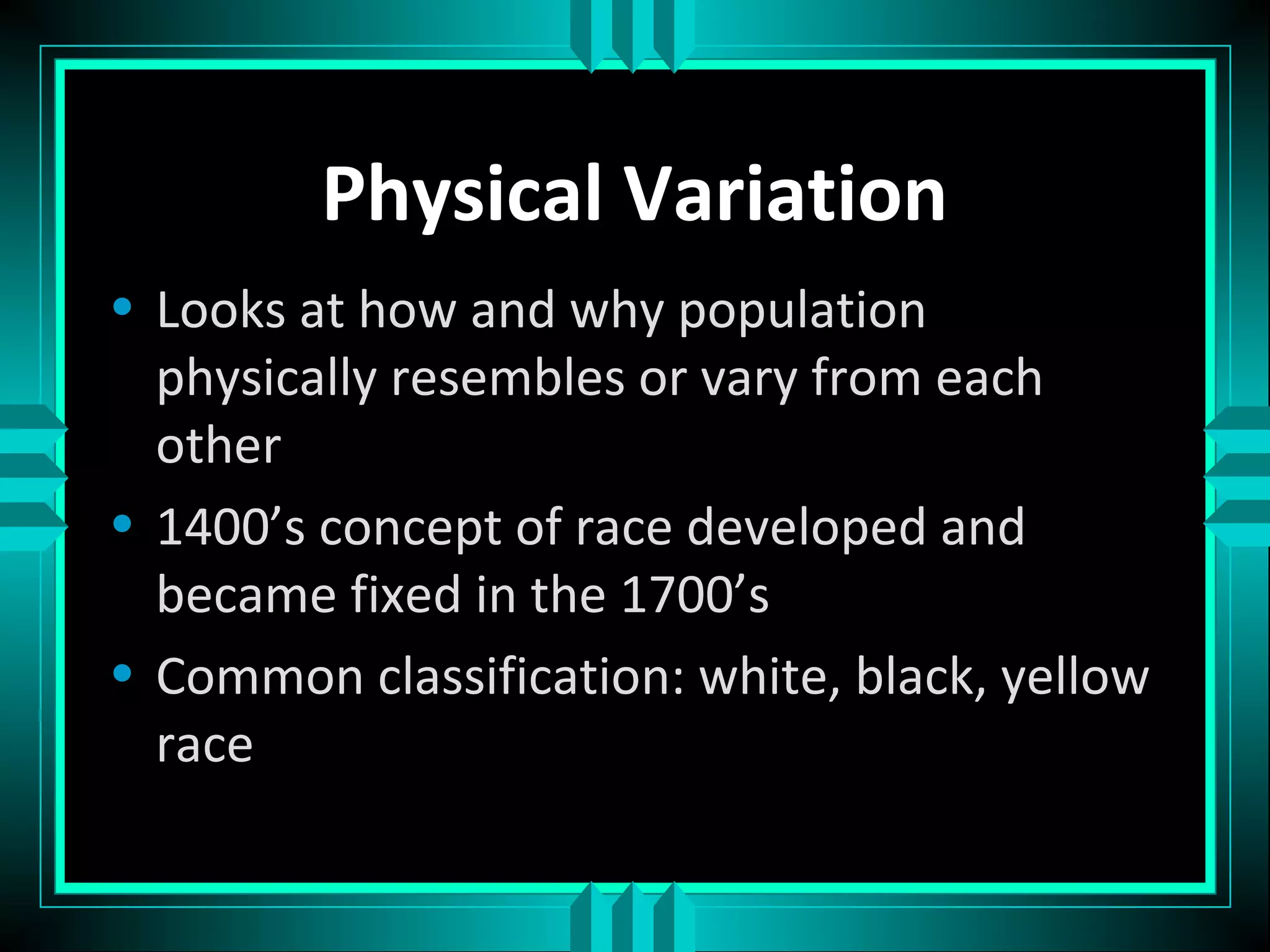 Evolution, Primatology, Human Ancestry, Physical variation | PPT