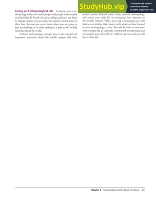 Anthropology And The Study Of Culture | PDF