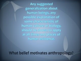 Anthropology power point slides | PPTX | Science