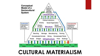 CULTURAL MATERIALISM
 