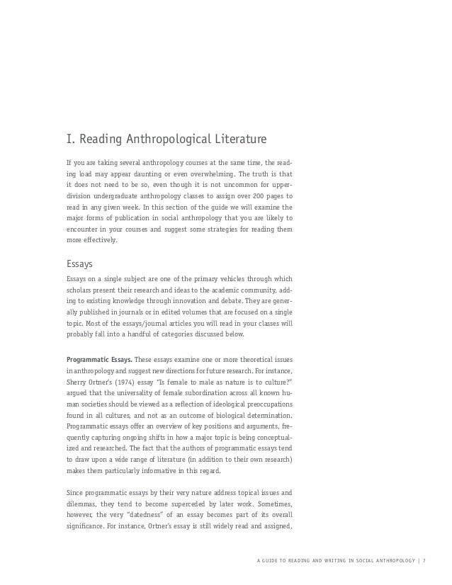 Cultural anthropology research papers