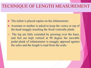 Recumbent Length DIFFERENT TYPES OF ANTHROPOMETERY MEASURMENT.pptx