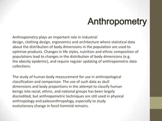 Anthropometry | PPTX