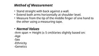 Arm Normal Value anthropometry in pediatrics in child . pptx | PPTX