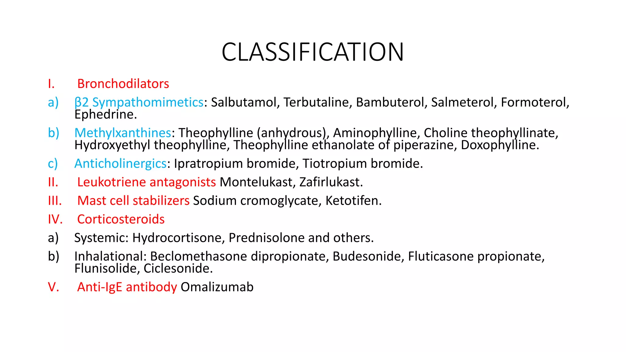 Anti asthmatic drugs ppt | PPTX