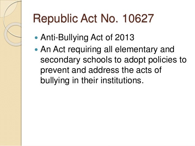 画像をダウンロード republic act no. 10627 or the anti-bullying act of 2013 pdf