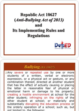 Anti bullying act & irr(pdf)
