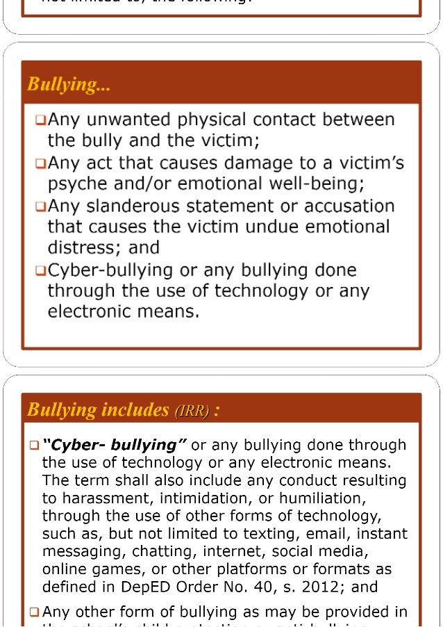 Anti Bullying Act Irr Pdf Anti Bullying Act Irr Pdf