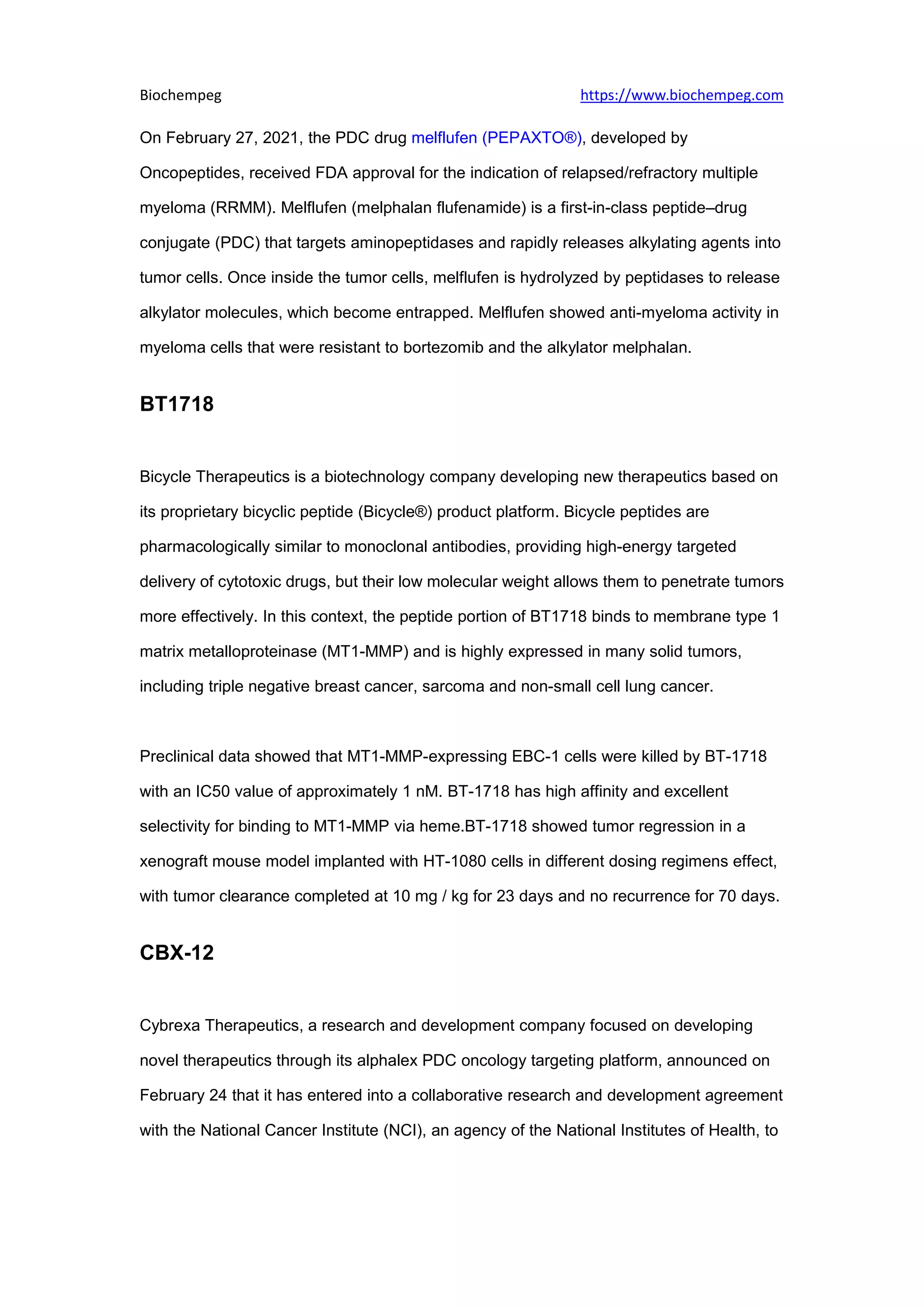 Anti cancer peptide drug conjugates (pd cs) an overview | PDF