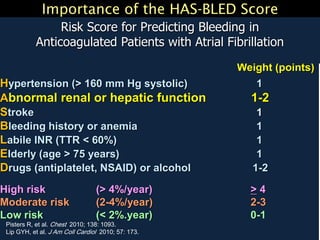 Calculating Bleed Risk Anti coagulationin patient with ckd Prof.Basset El Essawy MD ph D | PDF