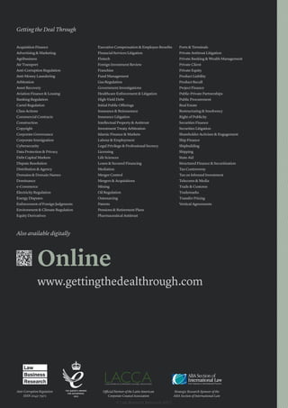 Acquisition Finance
Advertising  Marketing
Agribusiness
Air Transport
Anti-Corruption Regulation
Anti-Money Laundering
Arbitration
Asset Recovery
Aviation Finance  Leasing
Banking Regulation
Cartel Regulation
Class Actions
Commercial Contracts
Construction
Copyright
Corporate Governance
Corporate Immigration
Cybersecurity
Data Protection  Privacy
Debt Capital Markets
Dispute Resolution
Distribution  Agency
Domains  Domain Names
Dominance
e-Commerce
Electricity Regulation
Energy Disputes
Enforcement of Foreign Judgments
Environment  Climate Regulation
Equity Derivatives
Executive Compensation  Employee Benefits
Financial Services Litigation
Fintech
Foreign Investment Review
Franchise
Fund Management
Gas Regulation
Government Investigations
Healthcare Enforcement  Litigation
High-Yield Debt
Initial Public Offerings
Insurance  Reinsurance
Insurance Litigation
Intellectual Property  Antitrust
Investment Treaty Arbitration
Islamic Finance  Markets
Labour  Employment
Legal Privilege  Professional Secrecy
Licensing
Life Sciences
Loans  Secured Financing
Mediation
Merger Control
Mergers  Acquisitions
Mining
Oil Regulation
Outsourcing
Patents
Pensions  Retirement Plans
Pharmaceutical Antitrust
Ports  Terminals
Private Antitrust Litigation
Private Banking  Wealth Management
Private Client
Private Equity
Product Liability
Product Recall
Project Finance
Public-Private Partnerships
Public Procurement
Real Estate
Restructuring  Insolvency
Right of Publicity
Securities Finance
Securities Litigation
Shareholder Activism  Engagement
Ship Finance
Shipbuilding
Shipping
State Aid
Structured Finance  Securitisation
Tax Controversy
Tax on Inbound Investment
Telecoms  Media
Trade  Customs
Trademarks
Transfer Pricing
Vertical Agreements
Also available digitally
Strategic Research Sponsor of the
ABA Section of International Law
Official Partner of the Latin American
Corporate Counsel Association
Anti-Corruption Regulation
ISSN 2042-7972
Getting the Deal Through
Online
www.gettingthedealthrough.com
© Law Business Research 2017
 