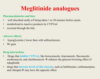 Meglitinides Examples Anti diabetics | PPTX