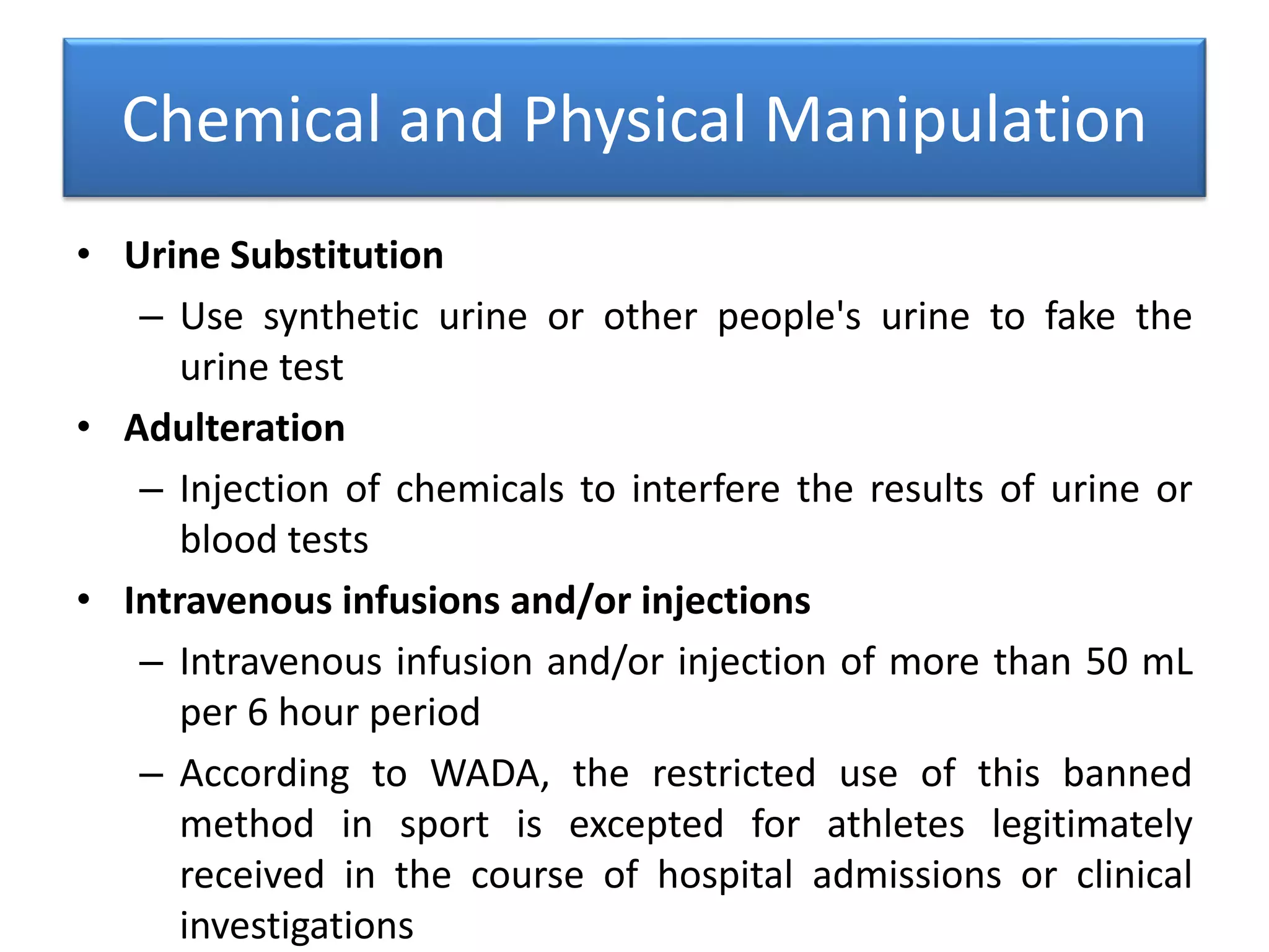 Wada Injection Anti doping in sports | PPTX