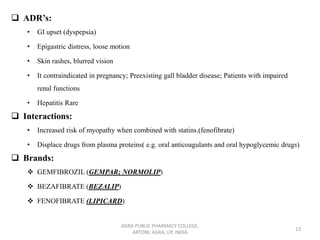 Anti hyperlipidemic drugs | PDF