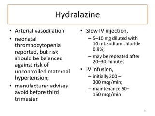 Anti hypertensive in pregnancy | PPTX