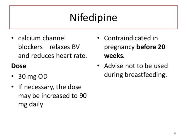 Nifedipine Er 30 Mg Pregnancy