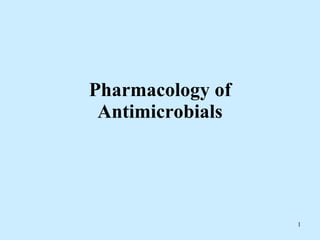 Pharmacology of Antimicrobials 
