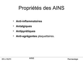 Anti inflammatoires non steroidiens | PPT