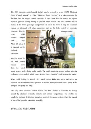 Anti lock-brakes-project-report | PDF