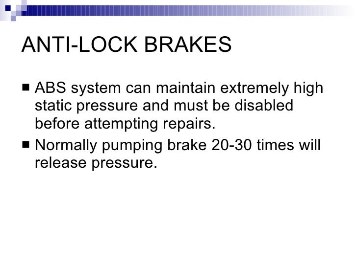 Anti Lock Brakes System