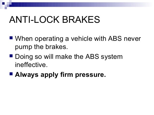 purpose of anti lock braking system purpose of anti lock braking system