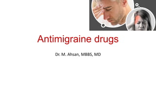Antimigraine drugs
Dr. M. Ahsan, MBBS, MD
 