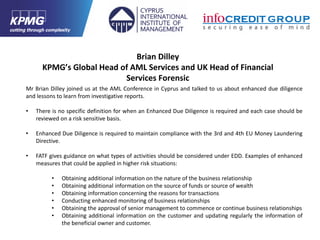 Anti Money Laundering Conference Cyprus - Post-Event Presentation | PDF