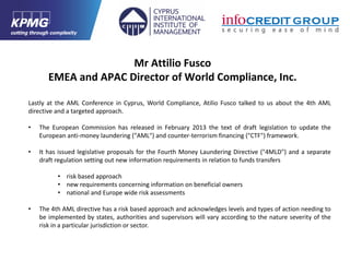 Anti Money Laundering Conference Cyprus - Post-Event Presentation | PDF