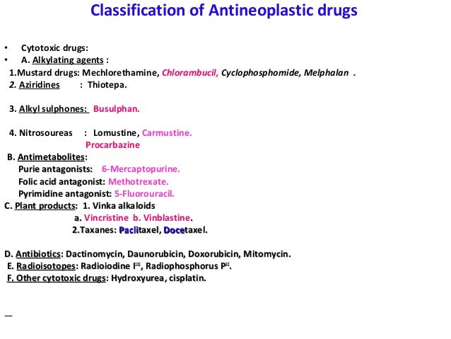 Anti Cancer Drugs Anti Neoplastic Drugs Medicinal Chemistry By P Ra