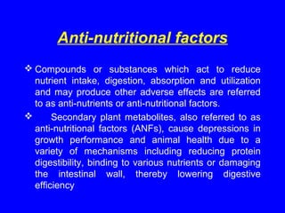 Anti nutritional factors and toxins in food- krishnegowda | PPT