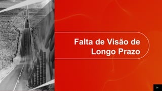14
Falta de Visão de
Longo Prazo
 