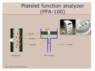 Platelet function analyser (PFA)
 