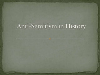 Anti semitism in europe