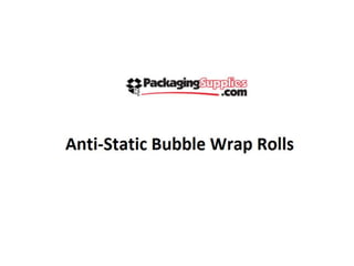 Anti Static Bubble Wrap Rolls