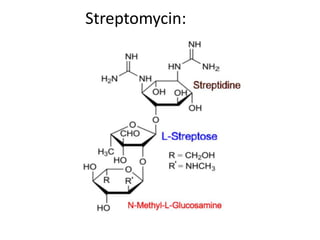 Streptomycin:
 