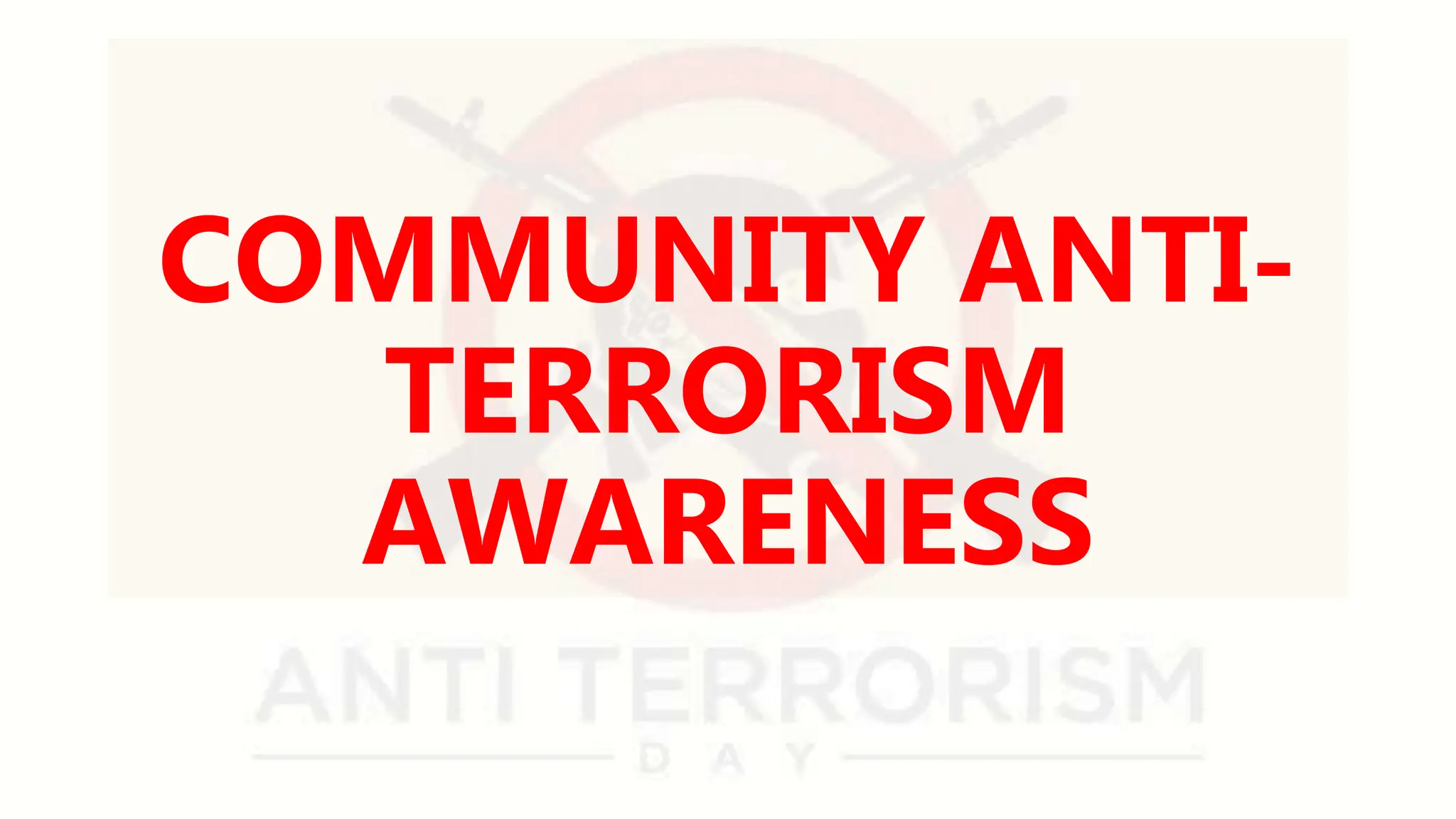 Community Anti-Terrorism Awareness in Philippines | PPTX