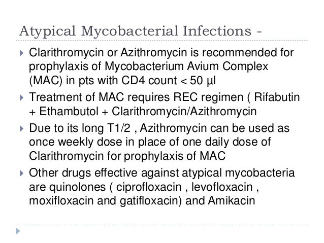 prophylaxis azithromycin dose mac