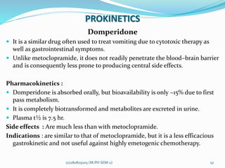 Prokinetics Examples Anti ulcer, anti-emetic and prokinetics | PPTX