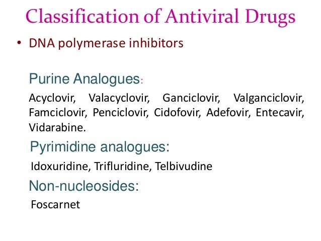 Famvir and valtrex are medications from which drug classification
