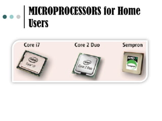 MICROPROCESSORS for Home
Users
 