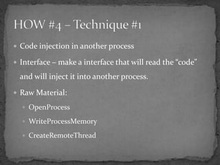 Countermeasures For Code Injection Antivirus Evasion Techniques and Countermeasures | PPTX