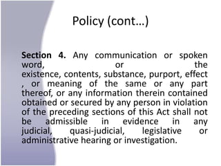 Anti wiretapping-act | PPTX
